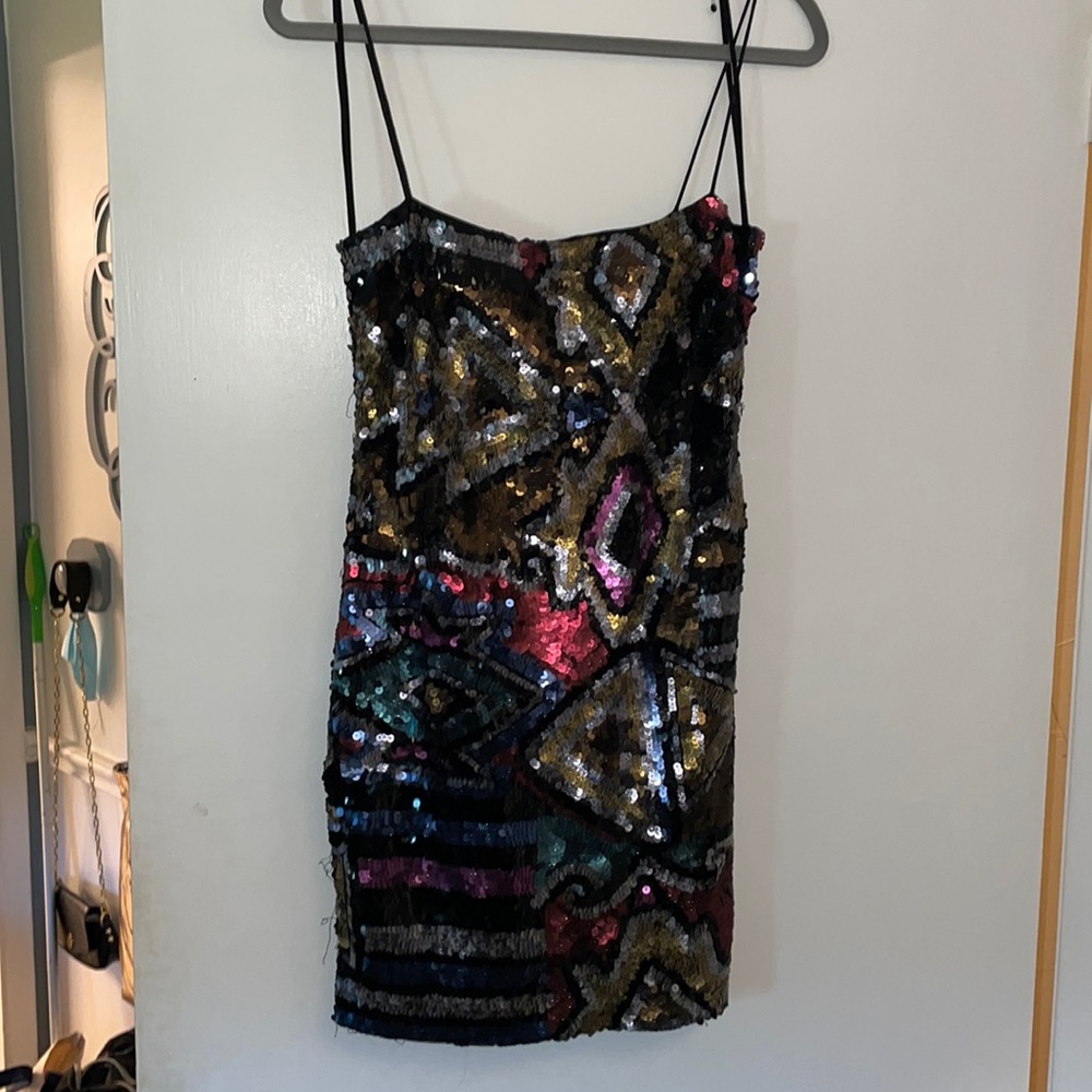 Colorful small dress sequined